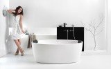 Aquatica Purescape 174A Wht Relax Air Massage Bathtub with girl 01 web